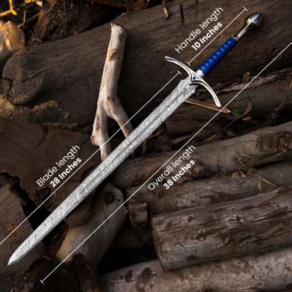 Hand forged Damascus Glambdring Sword