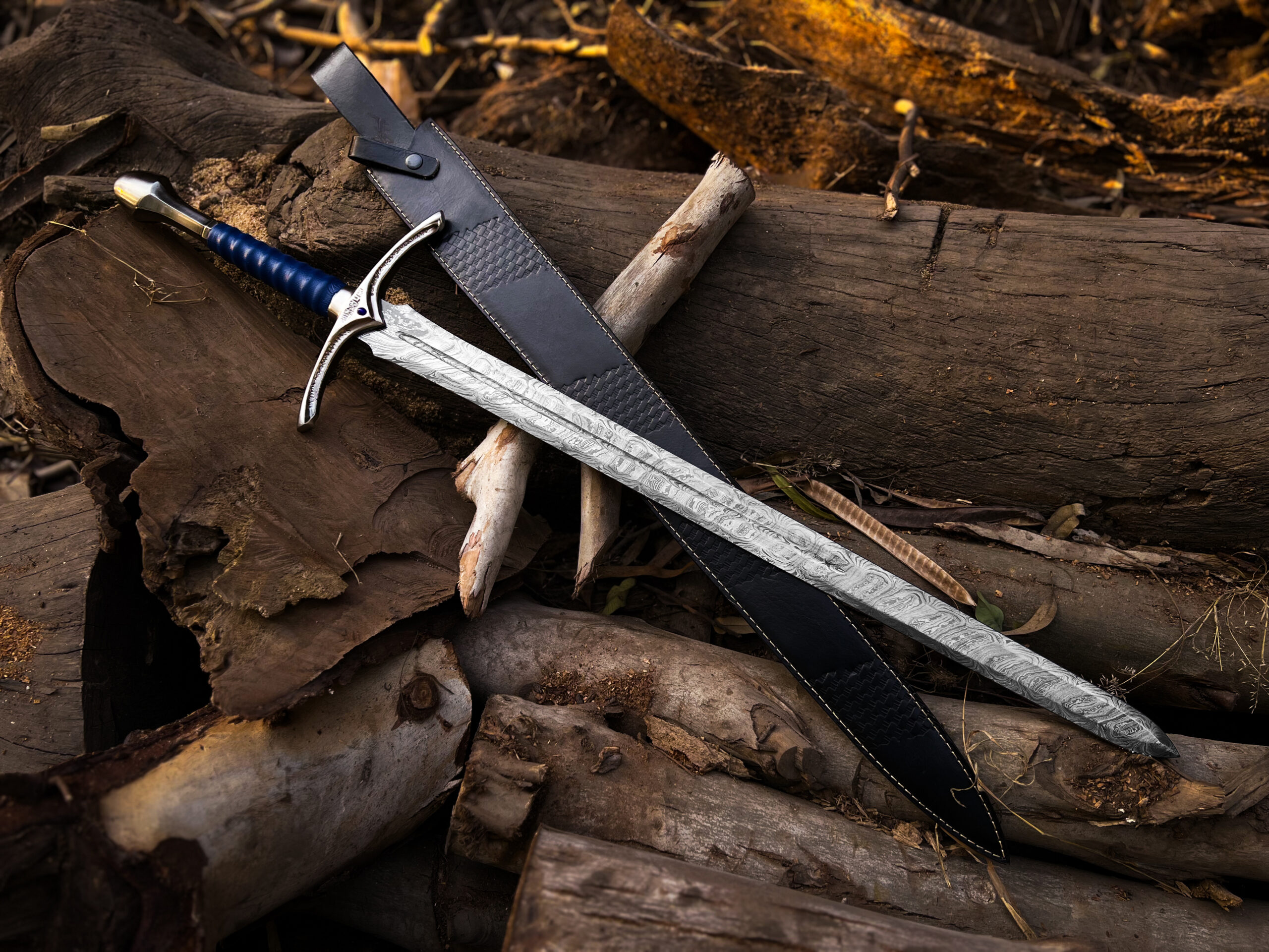 Hand forged Damascus Glambdring Sword - Image 7